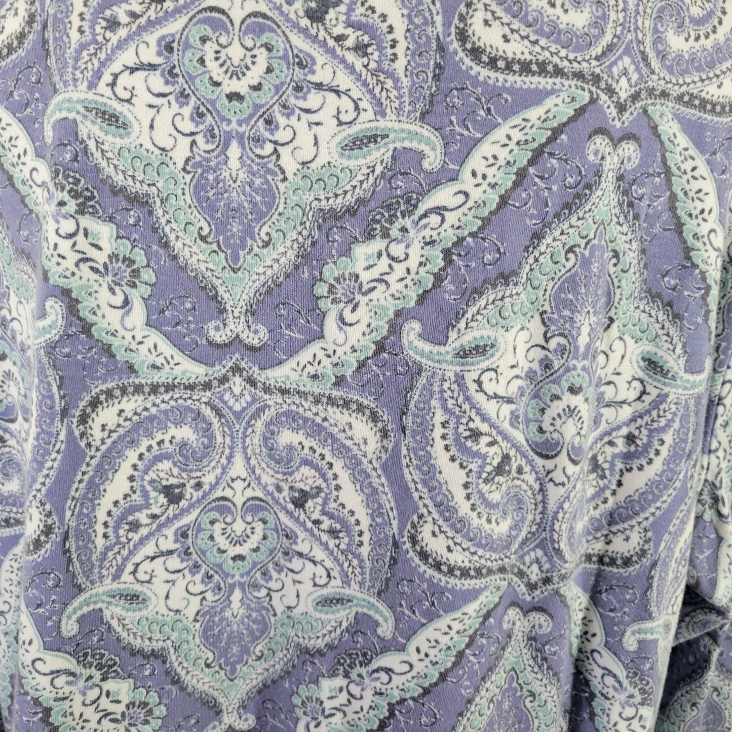Croft & Barrow Women's Plus Size 2X Tee Periwinkle Blue Paisley PAI53E