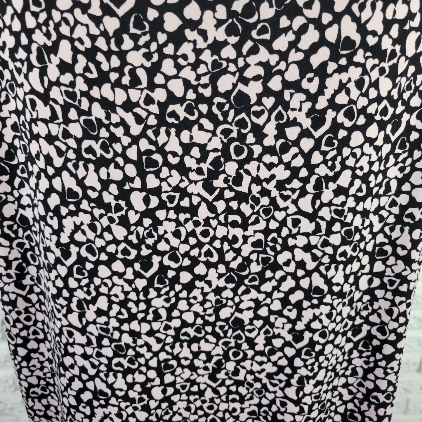 Liz Claiborne Women's Plus Size 2X Top Black Geometric Pleated Blouse GEO203E