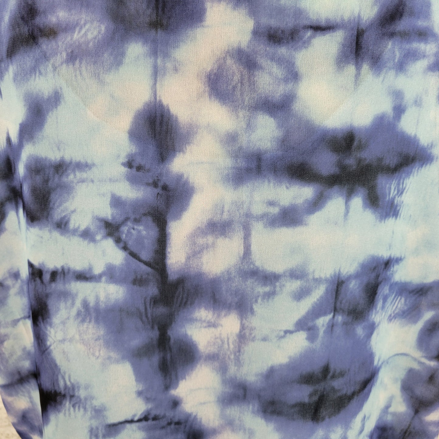 One World Live Let Live Women XL Blue Tie Dye Studded Sleeveless Top TIE27E