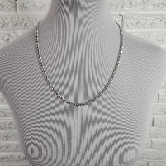 Vintage Sarah Coventry Silver Tone Curb Link Chain Necklace 24" Minimalist N13E