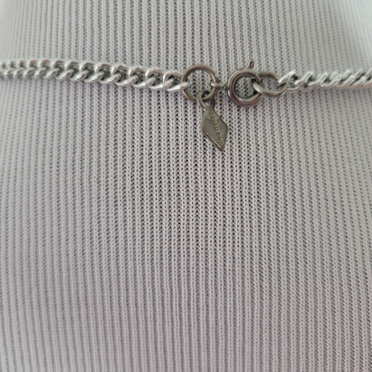 Vintage Sarah Coventry Silver Tone Curb Link Chain Necklace 24" Minimalist N13E