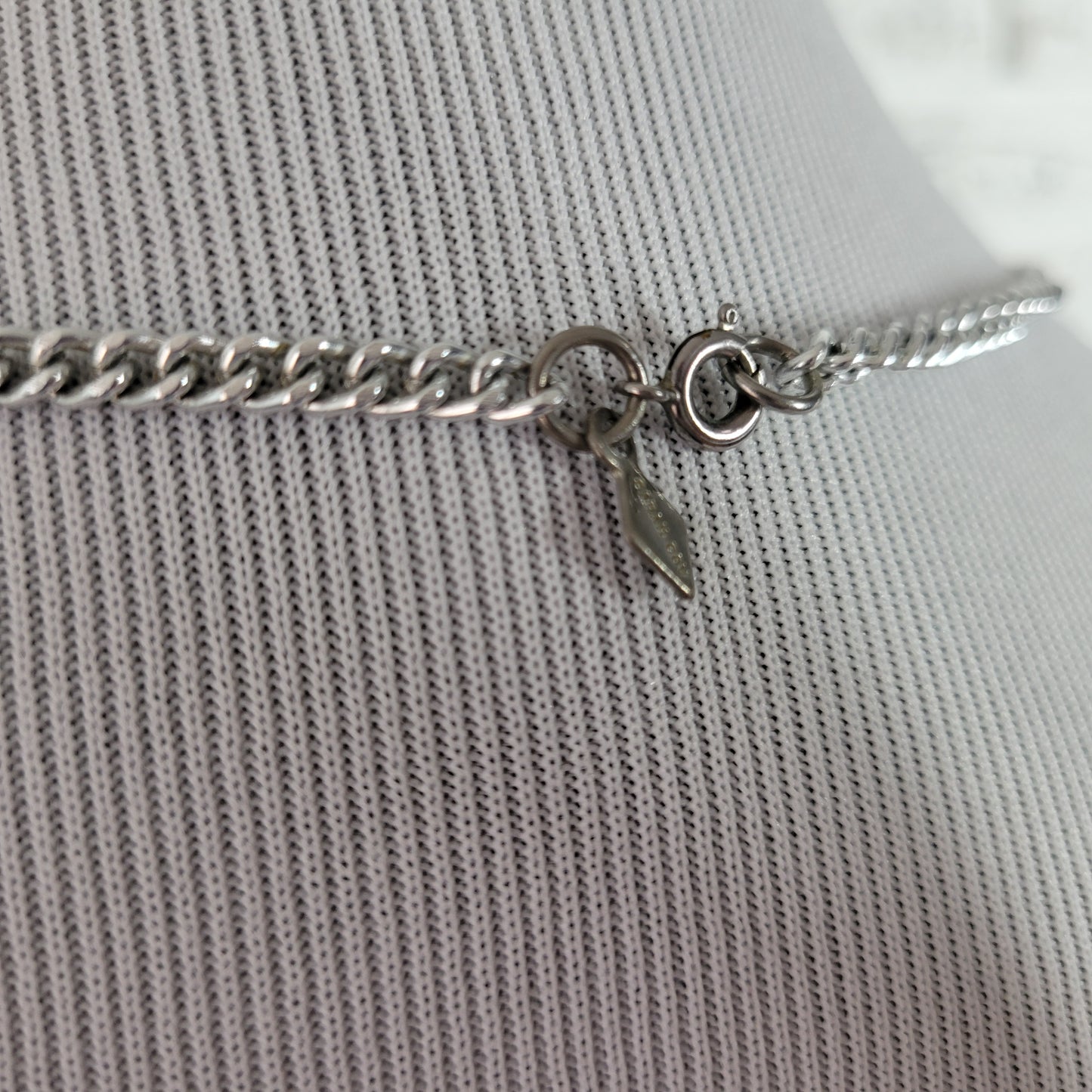 Vintage Sarah Coventry Silver Tone Curb Link Chain Necklace 24" Minimalist N13E