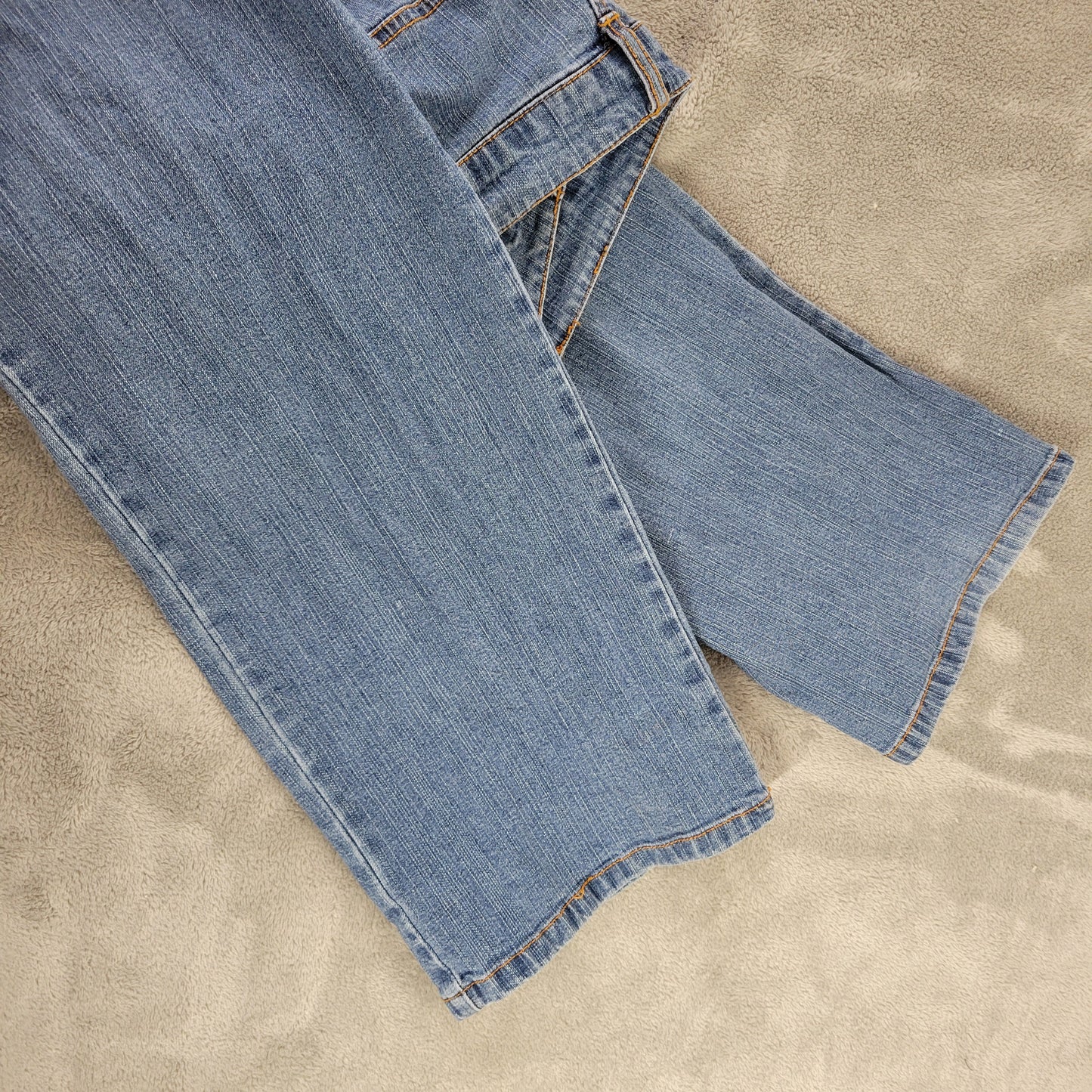Woman Within Jeans 24T Tall Straight Leg Medium Wash Elastic Waist SL86E