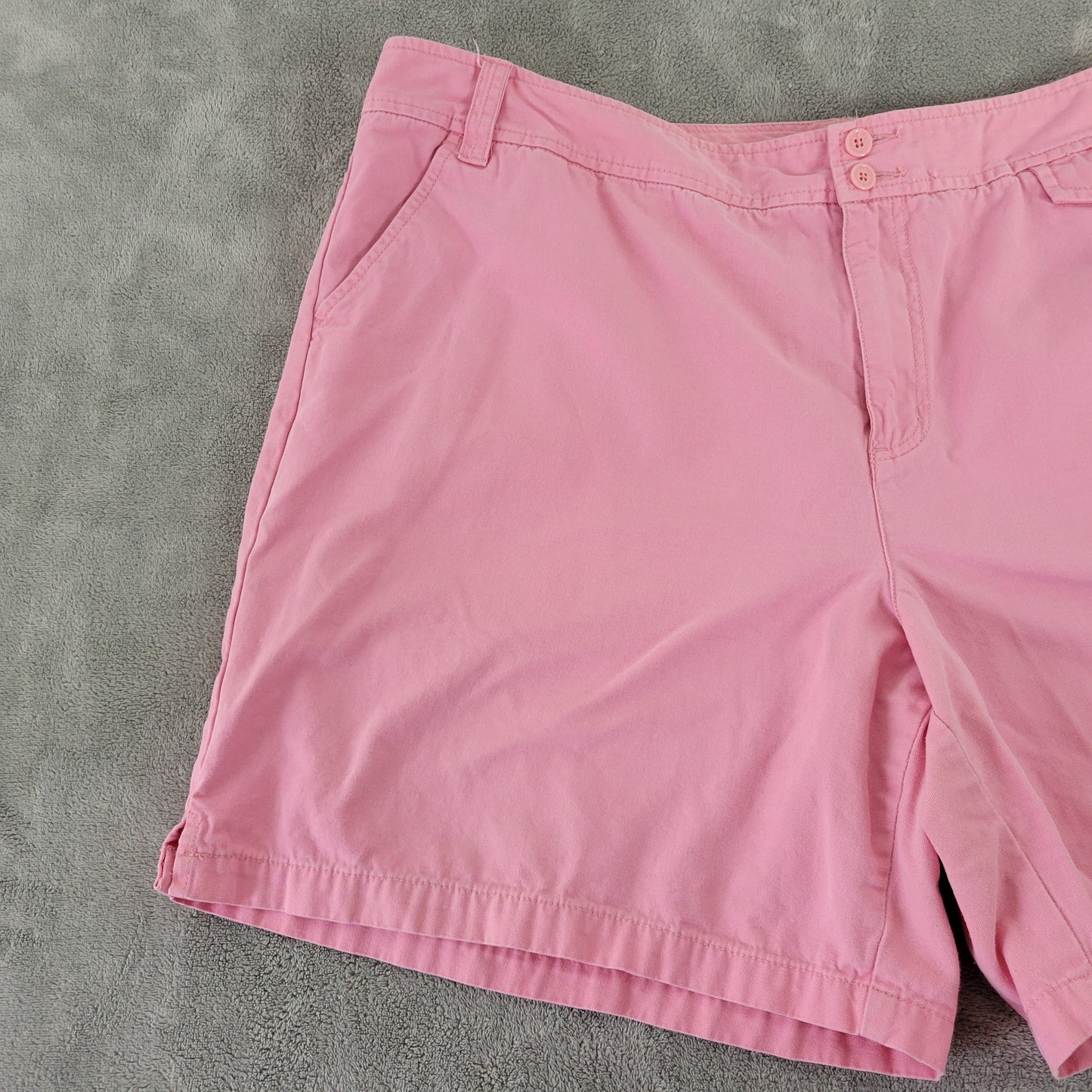 Venezia Womens Shorts 24 Pink Cotton Denim Cut Off 7.5" Inseam Plus PIN39E
