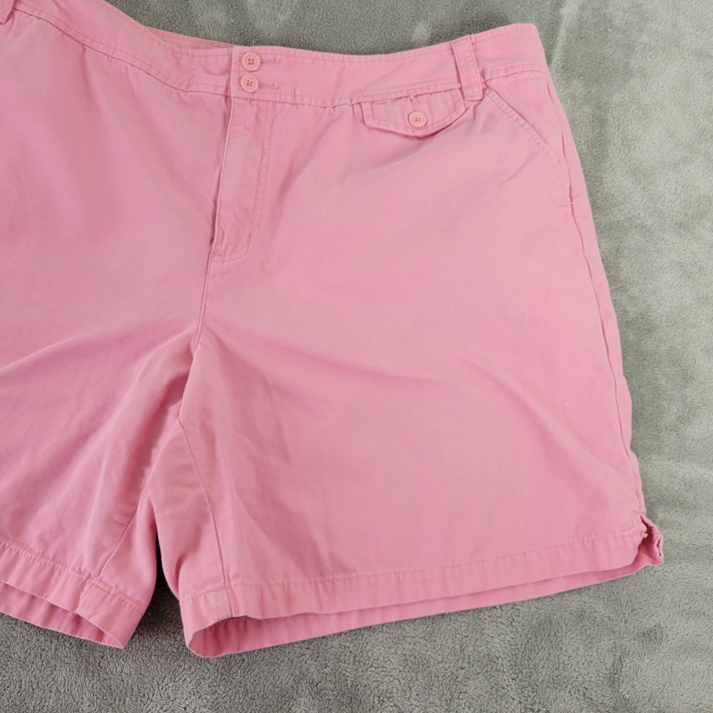 Venezia Womens Shorts 24 Pink Cotton Denim Cut Off 7.5" Inseam Plus PIN39E