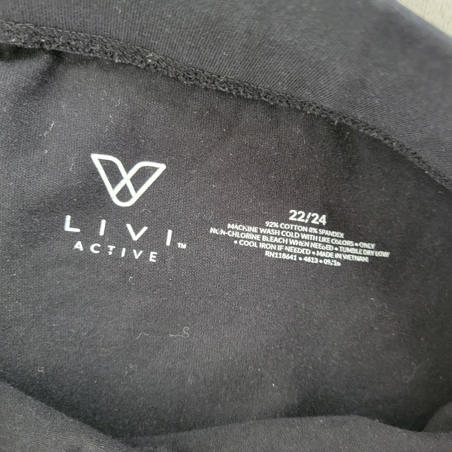 Livi Lane Bryant Women's 22/24 Leggings Black Jogger Pull On Plus BLA43E