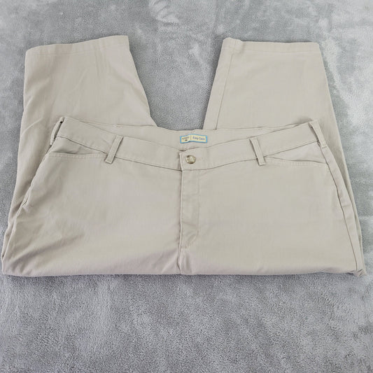 Riders by Lee Women's Beige Capri Pants Size 24W Easy Care Straight Leg CAP12E