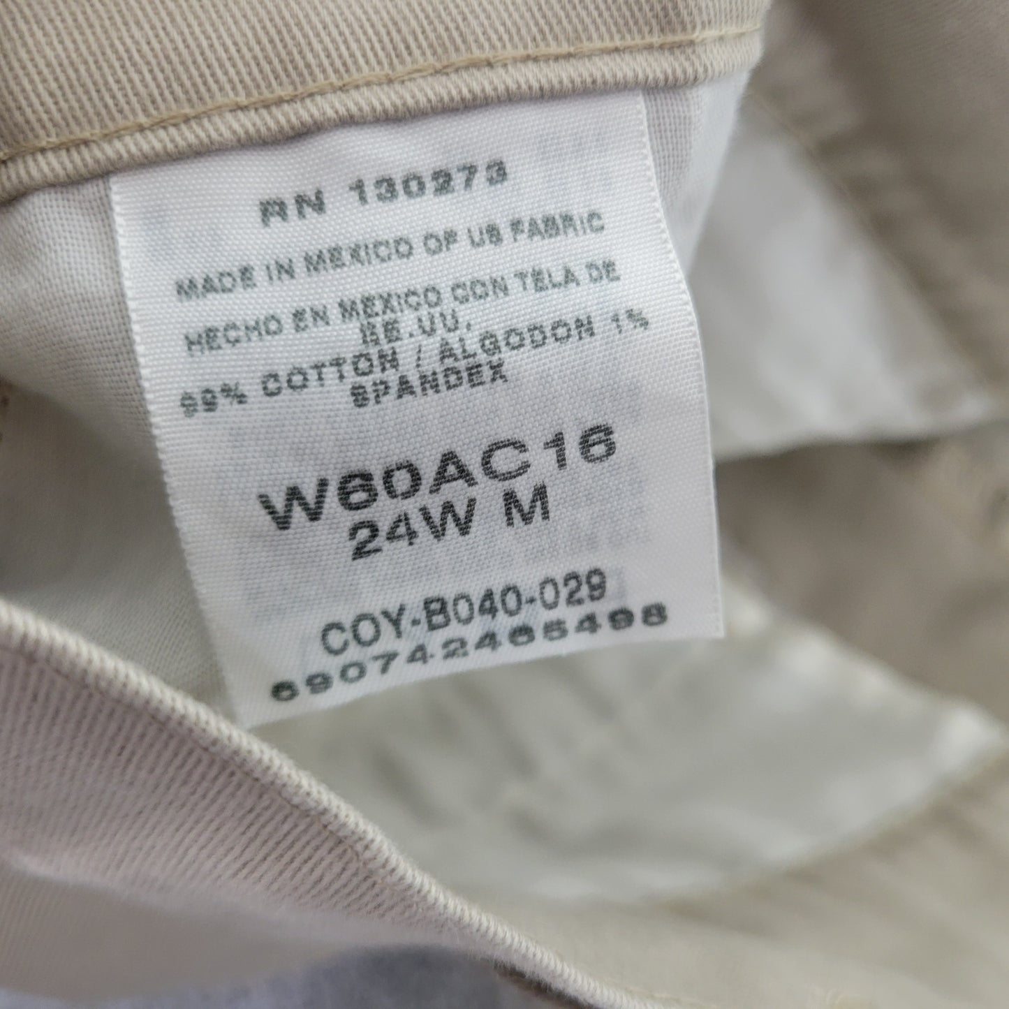 Riders by Lee Women's Beige Capri Pants Size 24W Easy Care Straight Leg CAP12E
