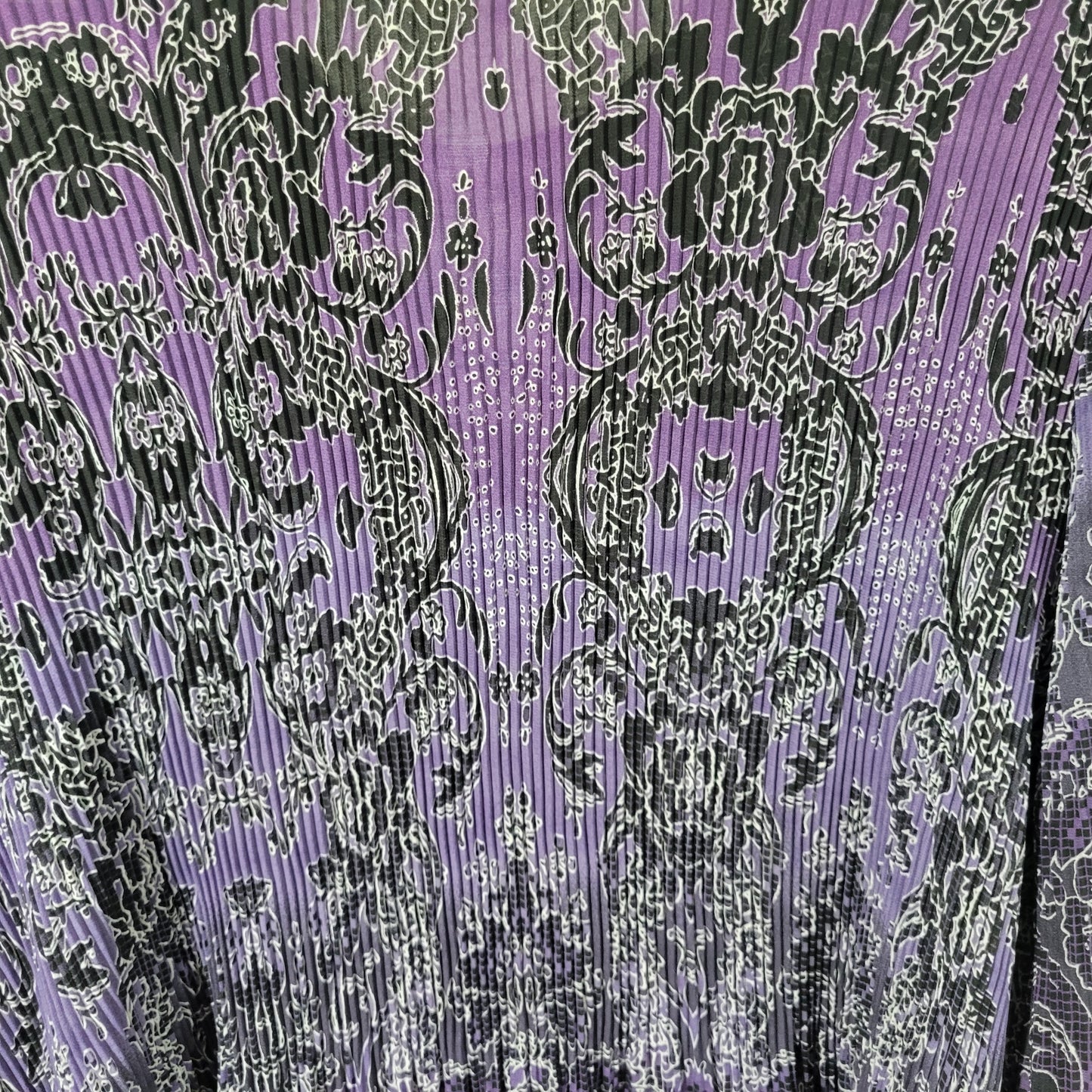Maggie Barnes Plus Size 3X Tunic Blouse Purple Geometric Sequin Beads GEO293E