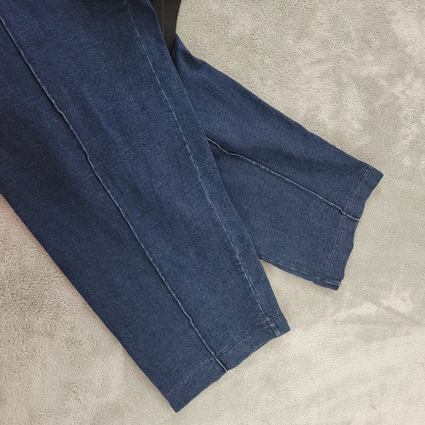 Style & Co 3X Blue Denim Pull On Pants Straight Leg Stretch Plus Size 29" SL51E