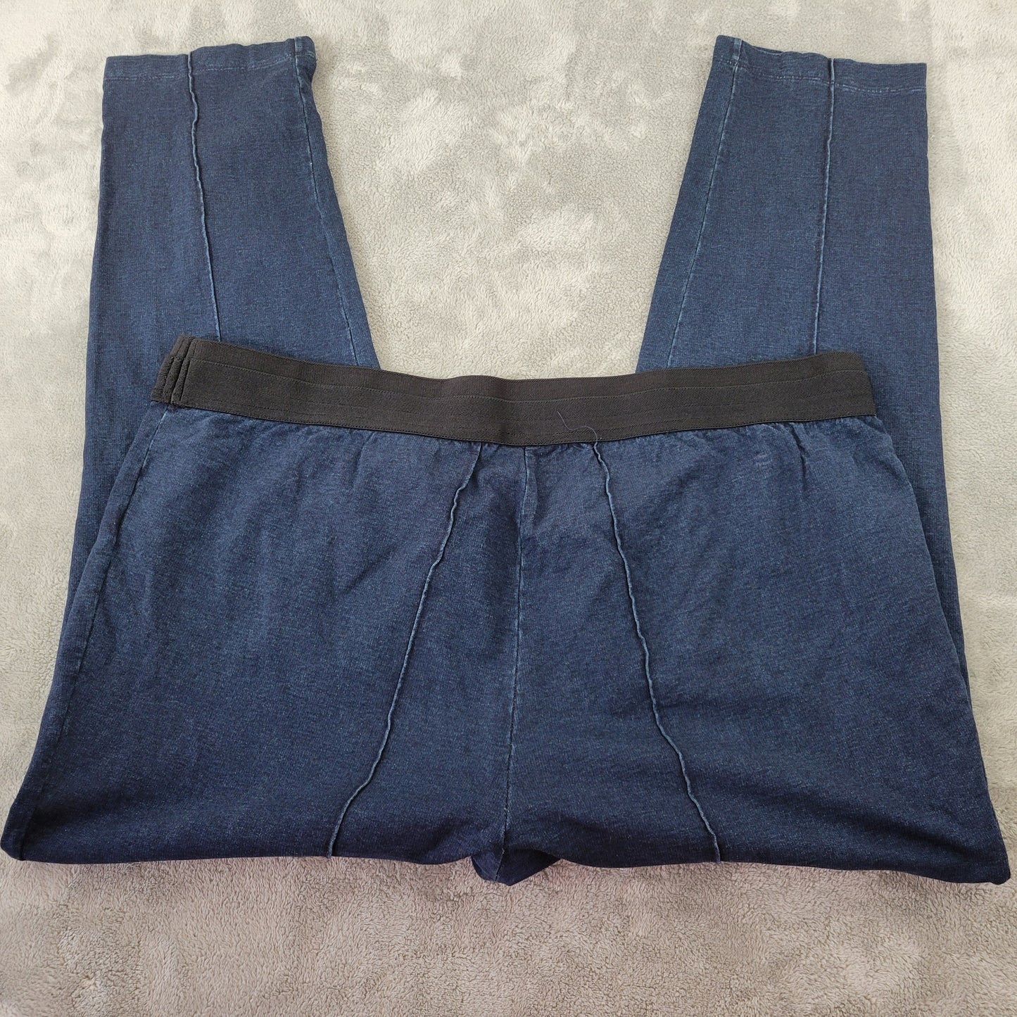 Style & Co 3X Blue Denim Pull On Pants Straight Leg Stretch Plus Size 29" SL51E