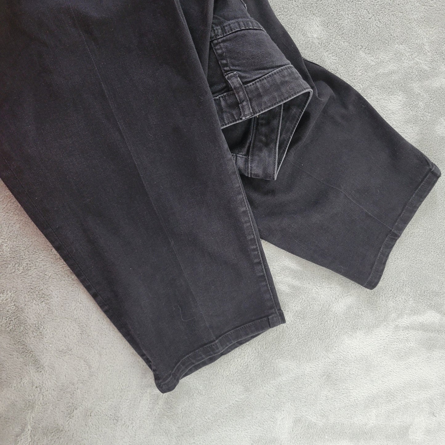 Lane Bryant Genius Fit Capri Jeans Size 20 Black Denim Stretch 5-Pocket CAP55E