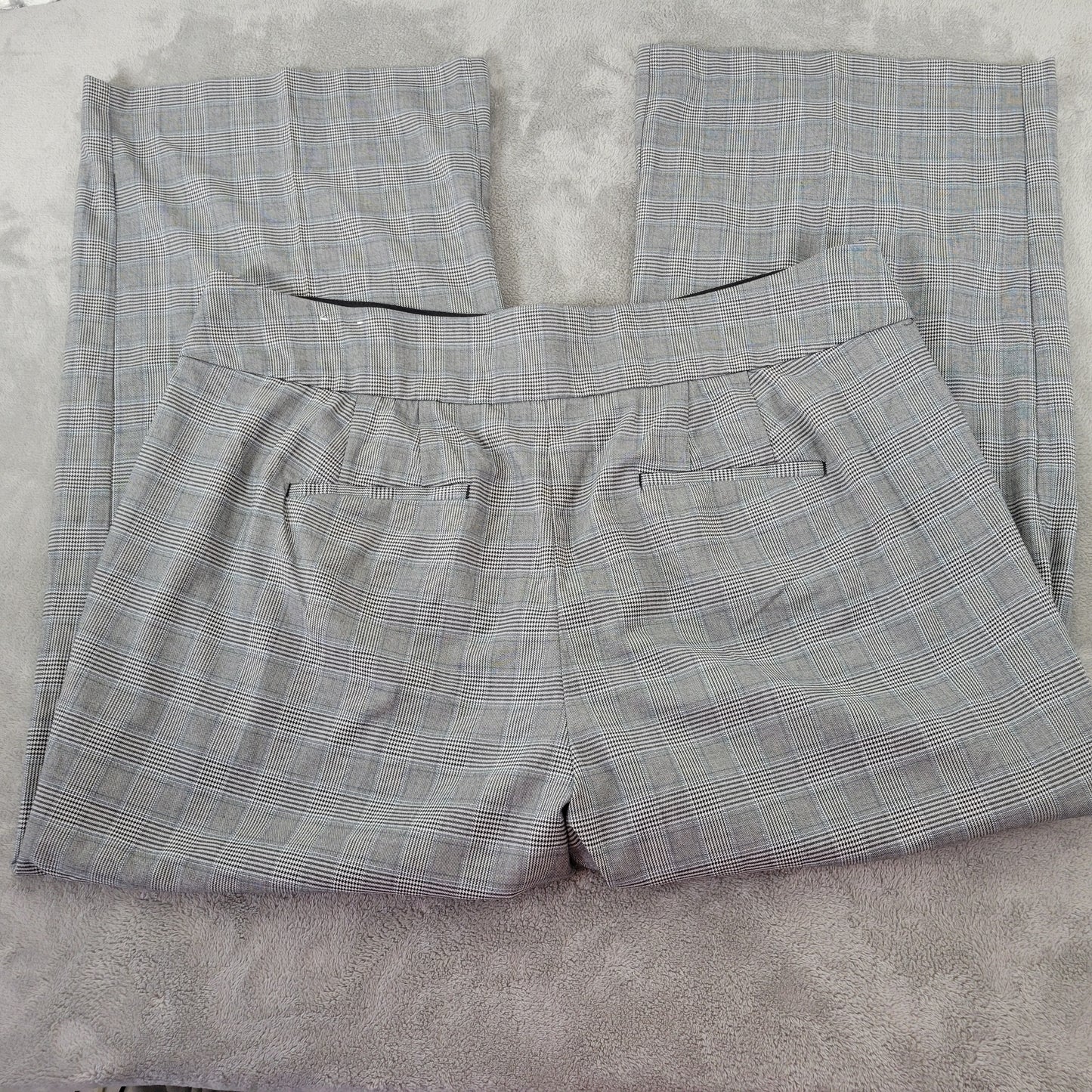 Lane Bryant 22 Allie Dress Pants Black White Plaid Houndstooth Career PLA1E