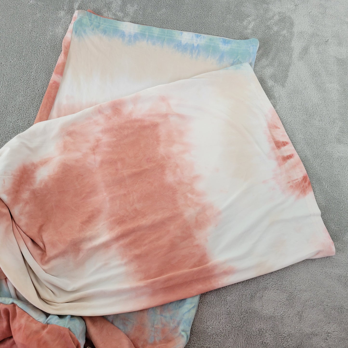 Emery Rose 1XL Wide Leg Palazzo Pants Brown Blue Tie Dye Belted TIE16XE