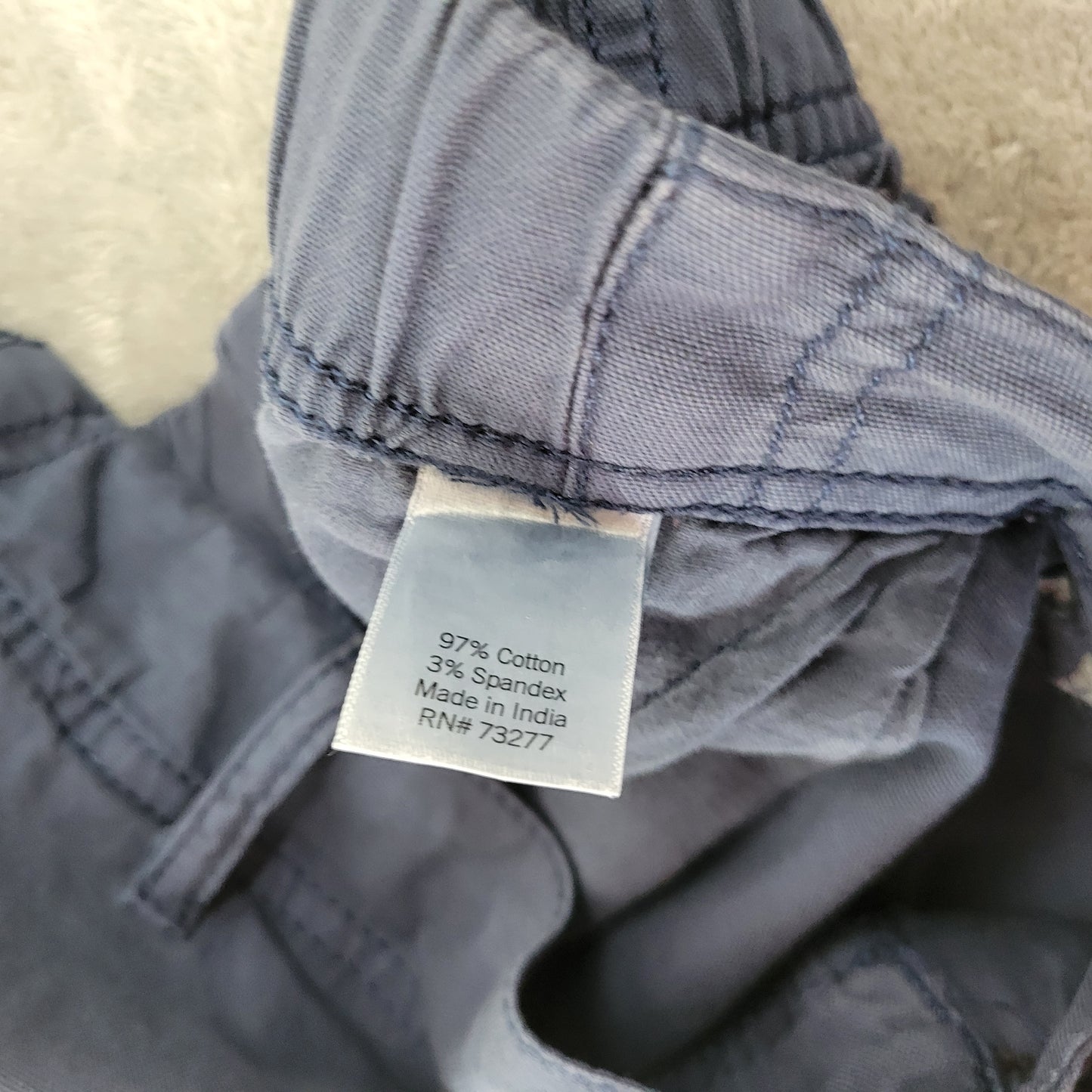 Sonoma Women's 2X Blue Shorts Cotton Blend Elastic Drawstring Waist BLU211E