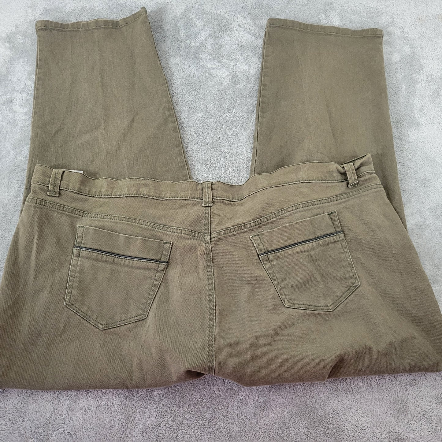 Gloria Vanderbilt Amanda Women's 24W Jeans Plus Size Brown Straight Leg SL87E