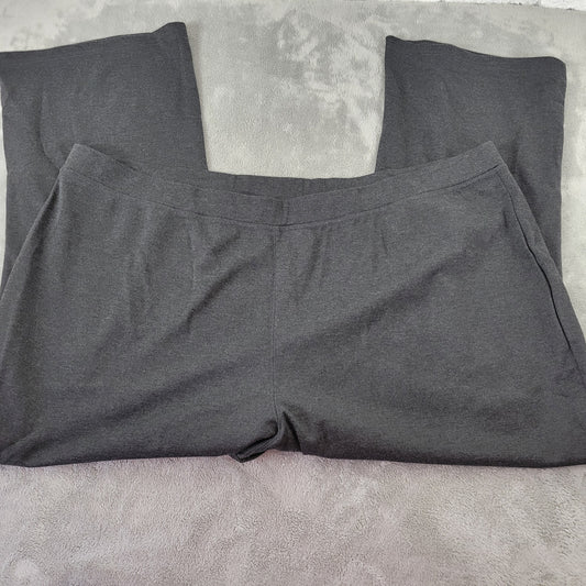 Woman Within 34WP Pants Petite Plus Size Black Pull On Elastic Waist BLA52E