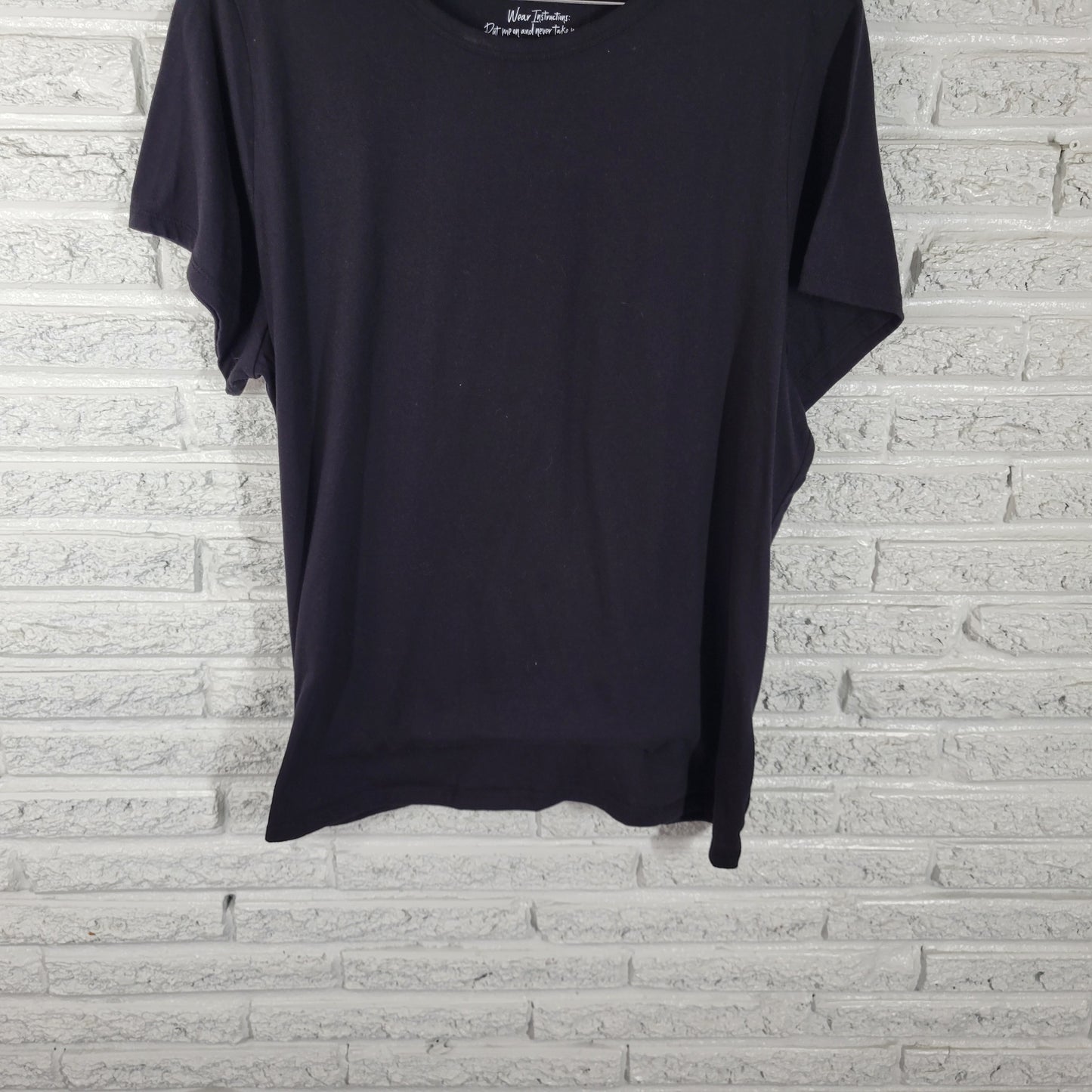 Torrid 4X Black Crew Neck T-Shirt Short Sleeve Plus Size Basic Stretch BLA131E