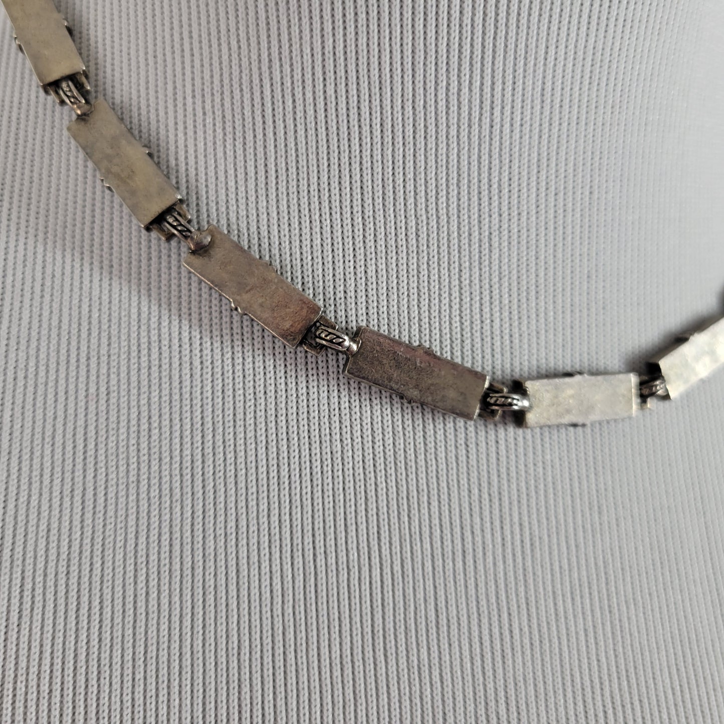 Monet Silver Tone Black Enamel Choker Necklace NWT New Vintage Style N25E