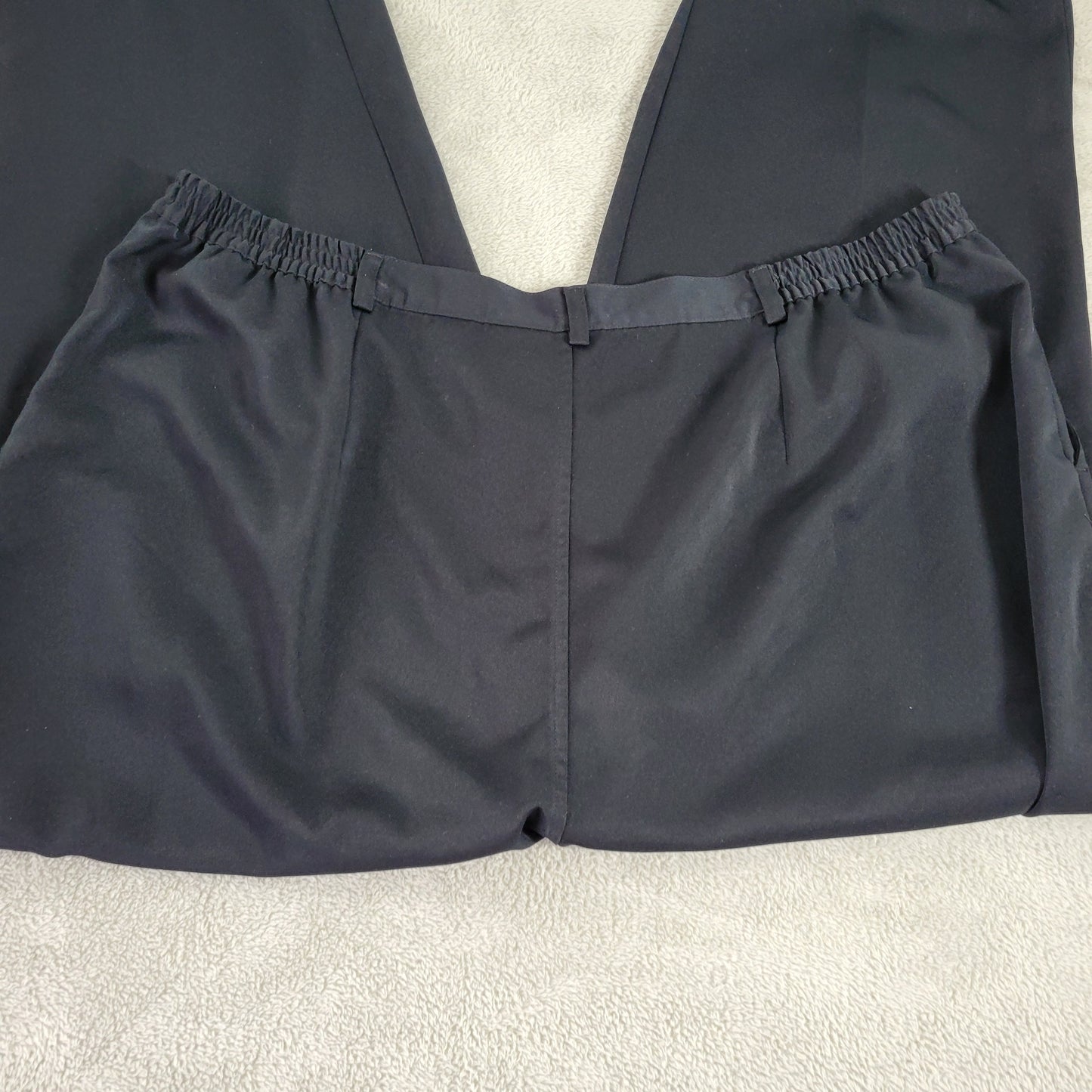 CJ Banks 26W Black Capri Dress Pants Elastic Waist Plus Size Pockets 25" BLA119E