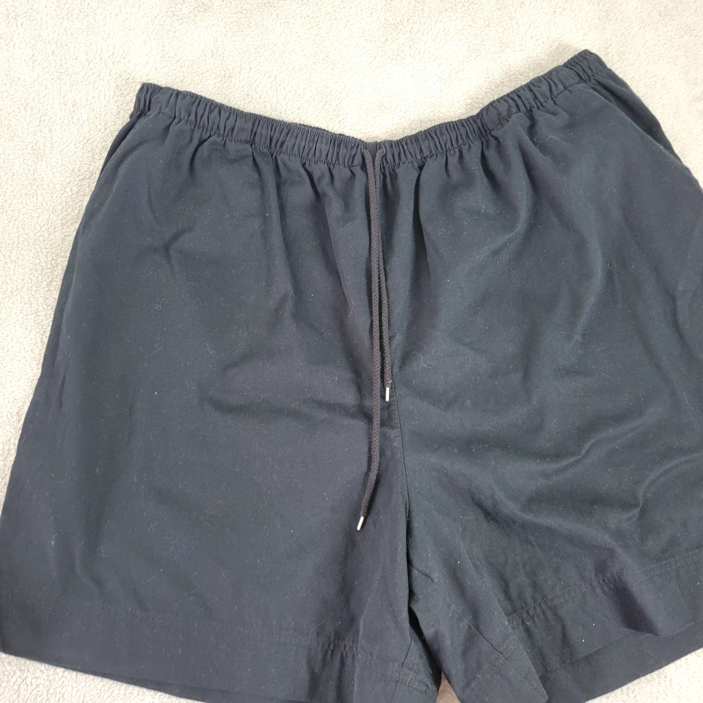 Coral Bay 3X Black Shorts Drawstring Elastic Waist Athletic Plus Size 6" BLA110E