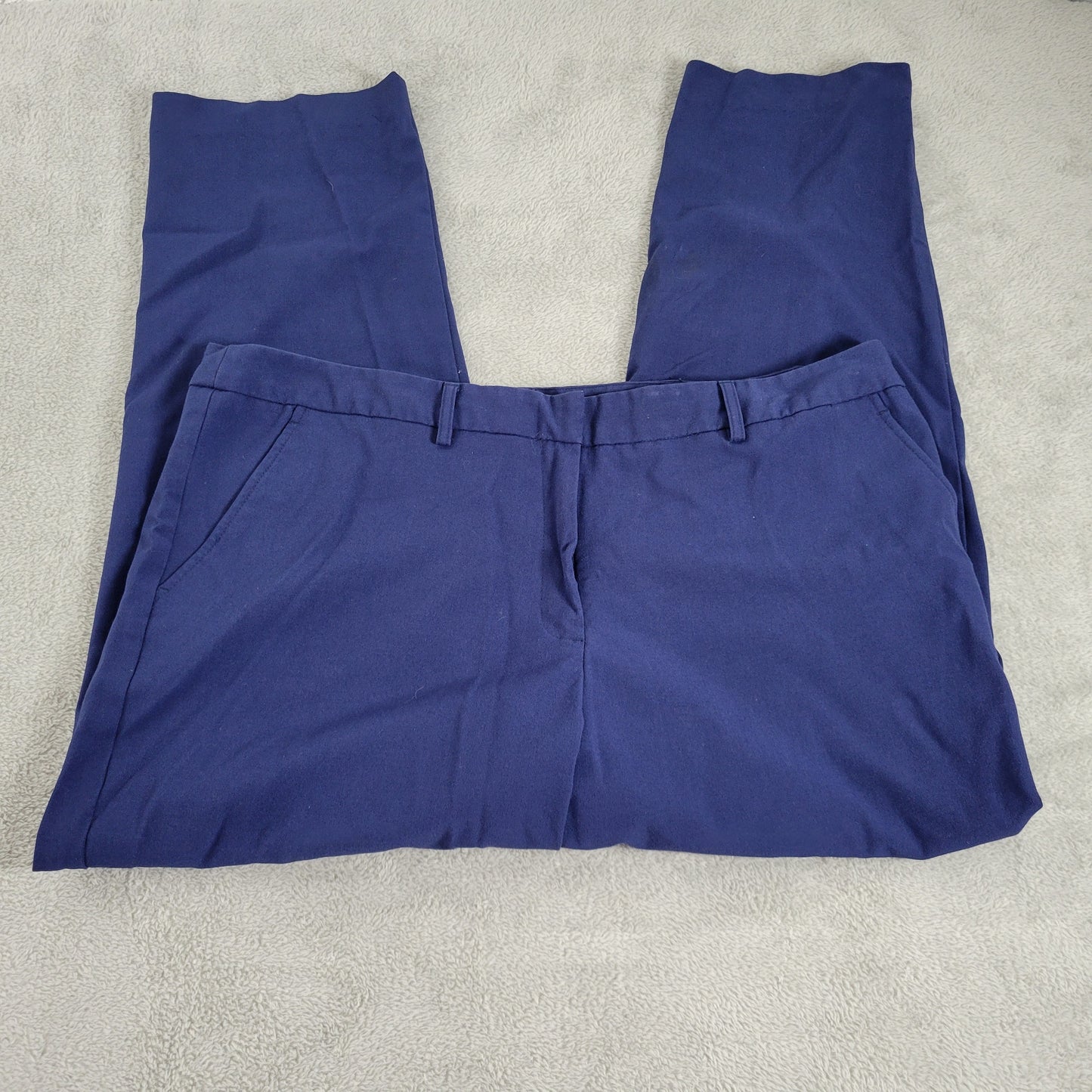 George Women's Dress Pants Size 18 Plus Blue High Rise Straight Leg BLU75E