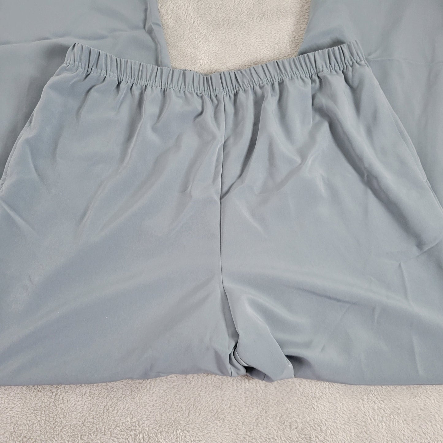 Coldwater Creek Women's Pants Size XL Gray Blue Elastic Waist Straight BLU115E