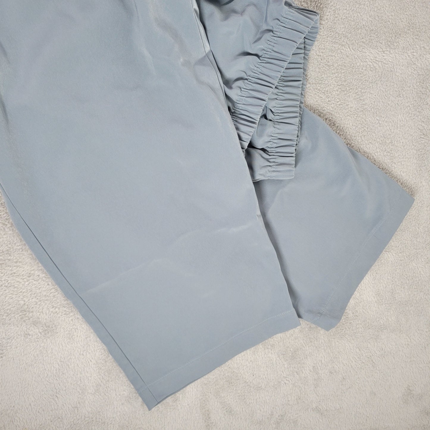 Coldwater Creek Women's Pants Size XL Gray Blue Elastic Waist Straight BLU115E