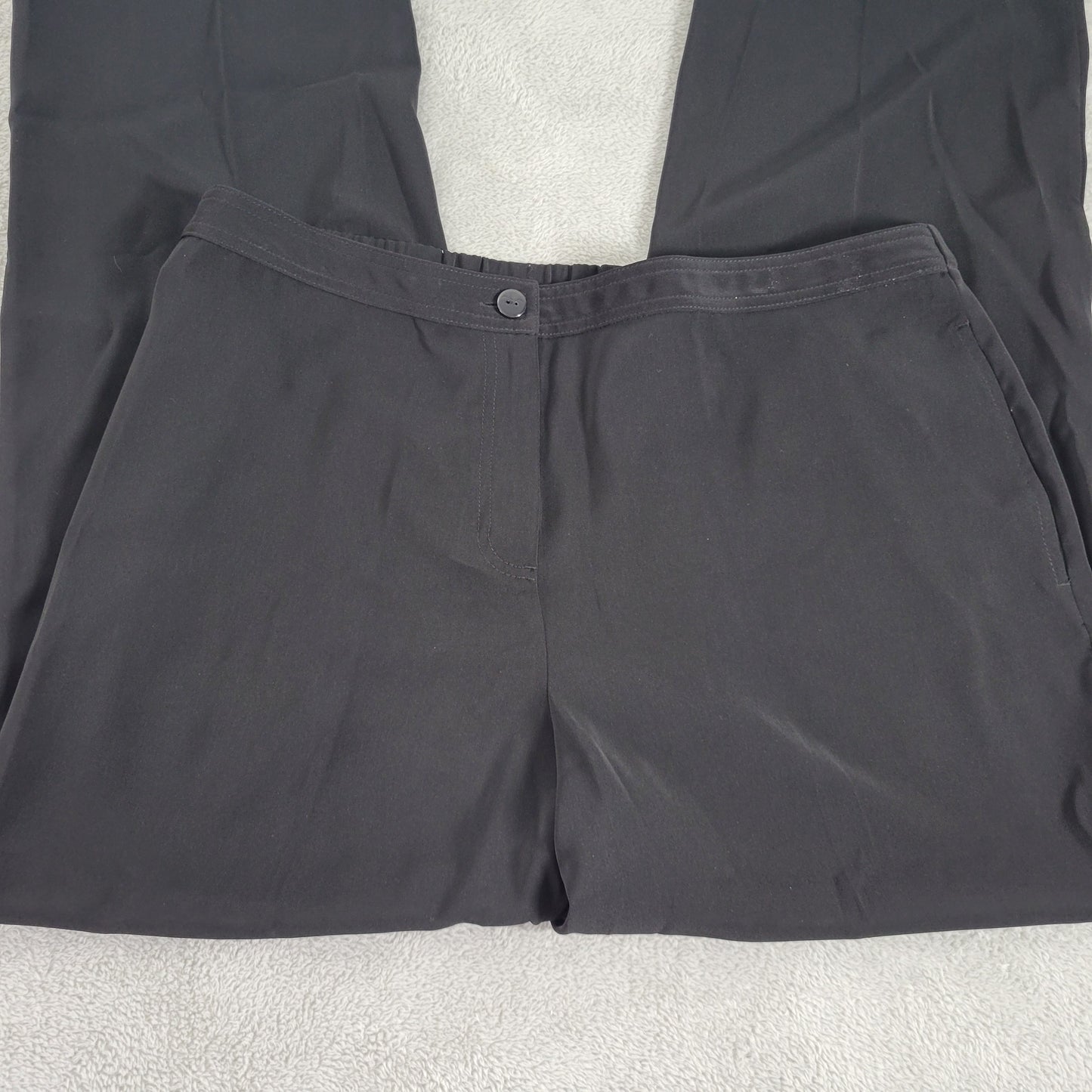 Susan Graver PXL Black Dress Pants Petite Straight Leg High Rise BLA21E