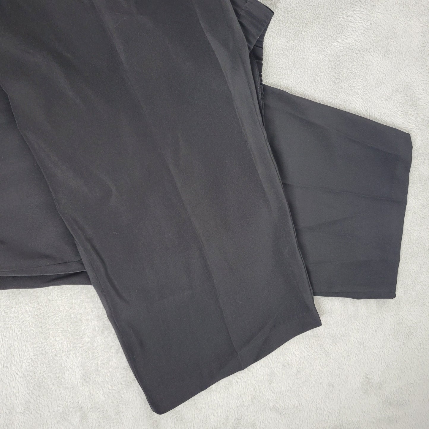 Susan Graver PXL Black Dress Pants Petite Straight Leg High Rise BLA21E