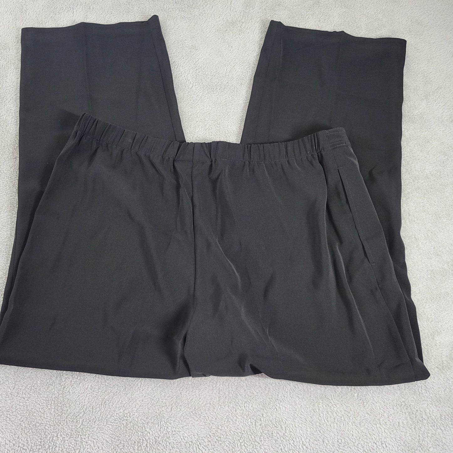 Susan Graver PXL Black Dress Pants Petite Straight Leg High Rise BLA21E