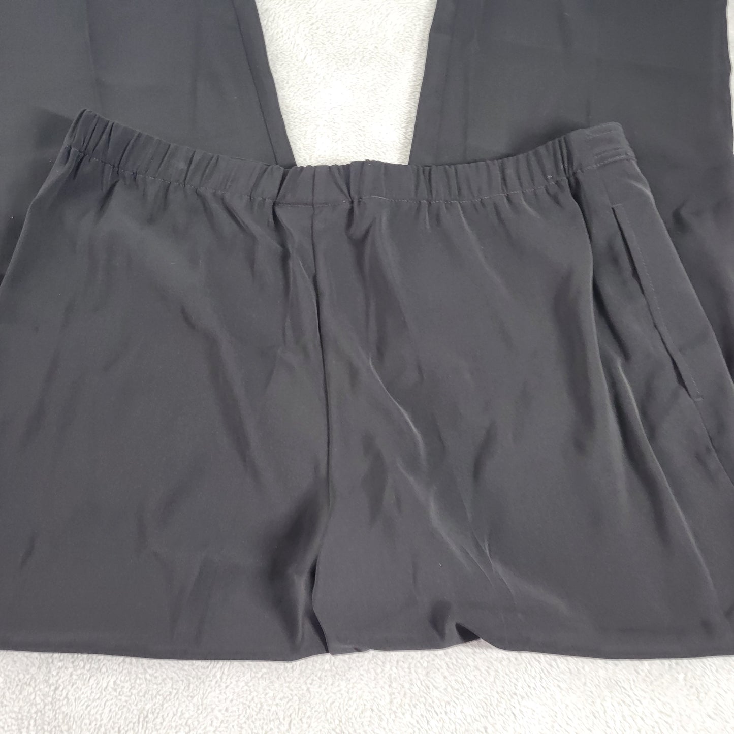 Susan Graver PXL Black Dress Pants Petite Straight Leg High Rise BLA21E