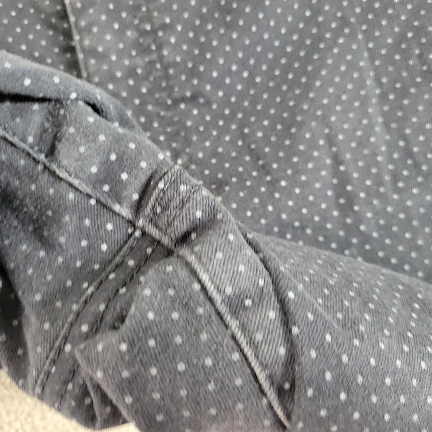 Lee Women's Black Polka Dot Straight Leg Jeans Size 18M High Rise SL151E