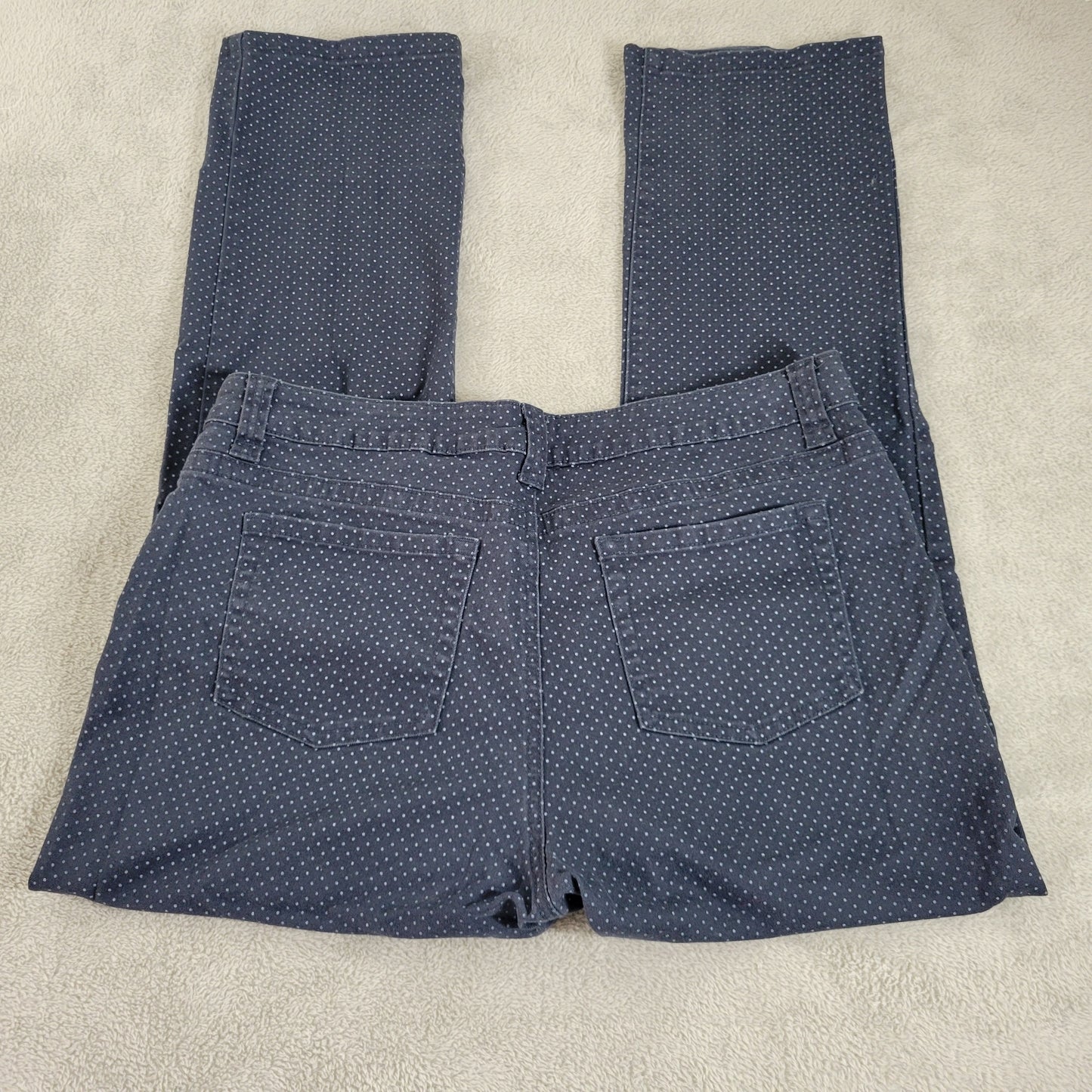 Lee Women's Black Polka Dot Straight Leg Jeans Size 18M High Rise SL151E