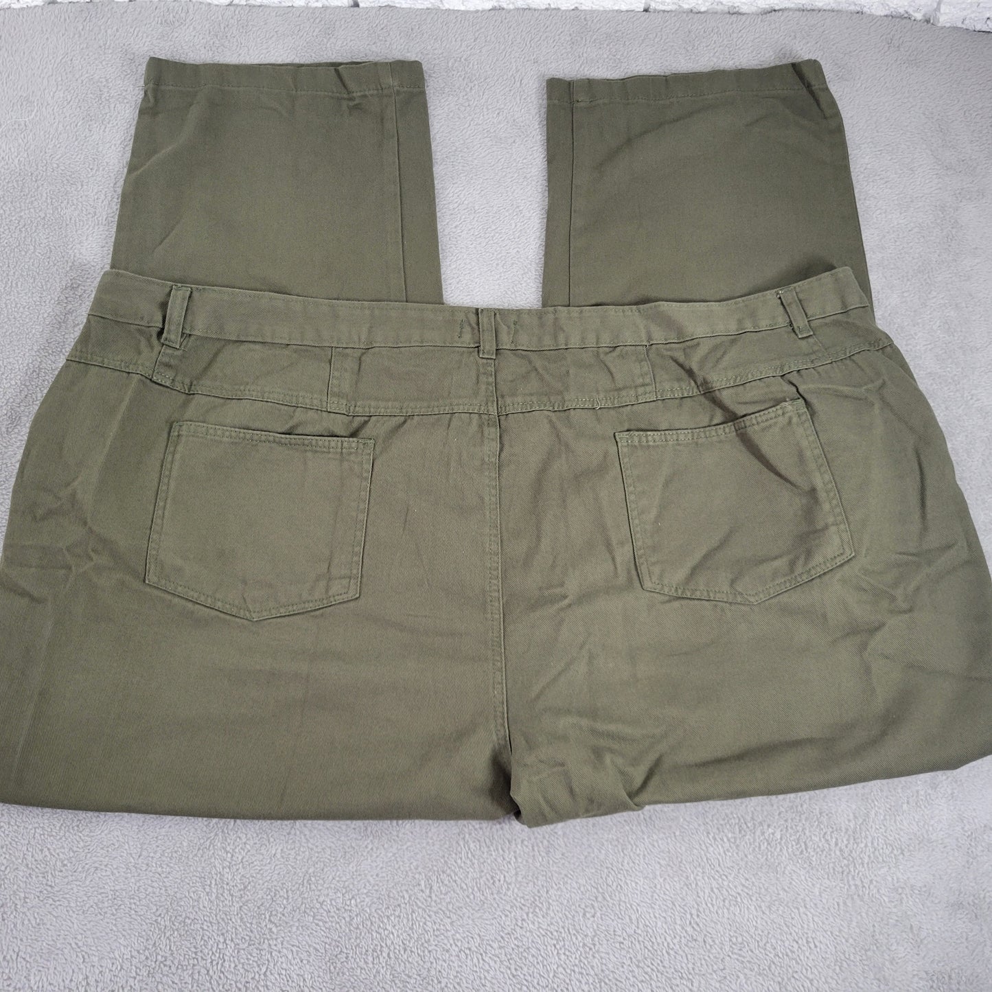 Jessica London Women's Green Straight Leg Jeans Size 34W High Rise Cotton SL180E
