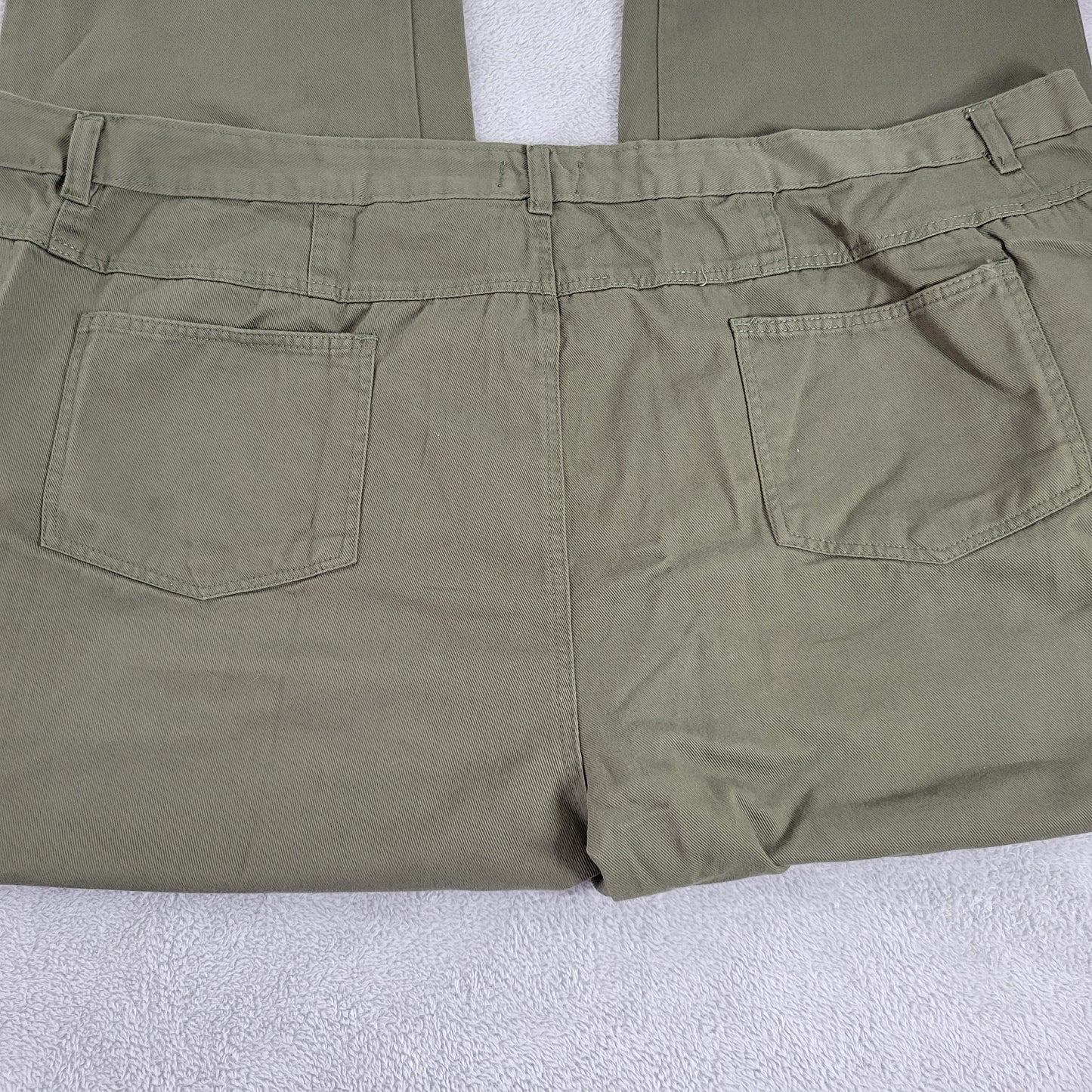 Jessica London Women's Green Straight Leg Jeans Size 34W High Rise Cotton SL180E
