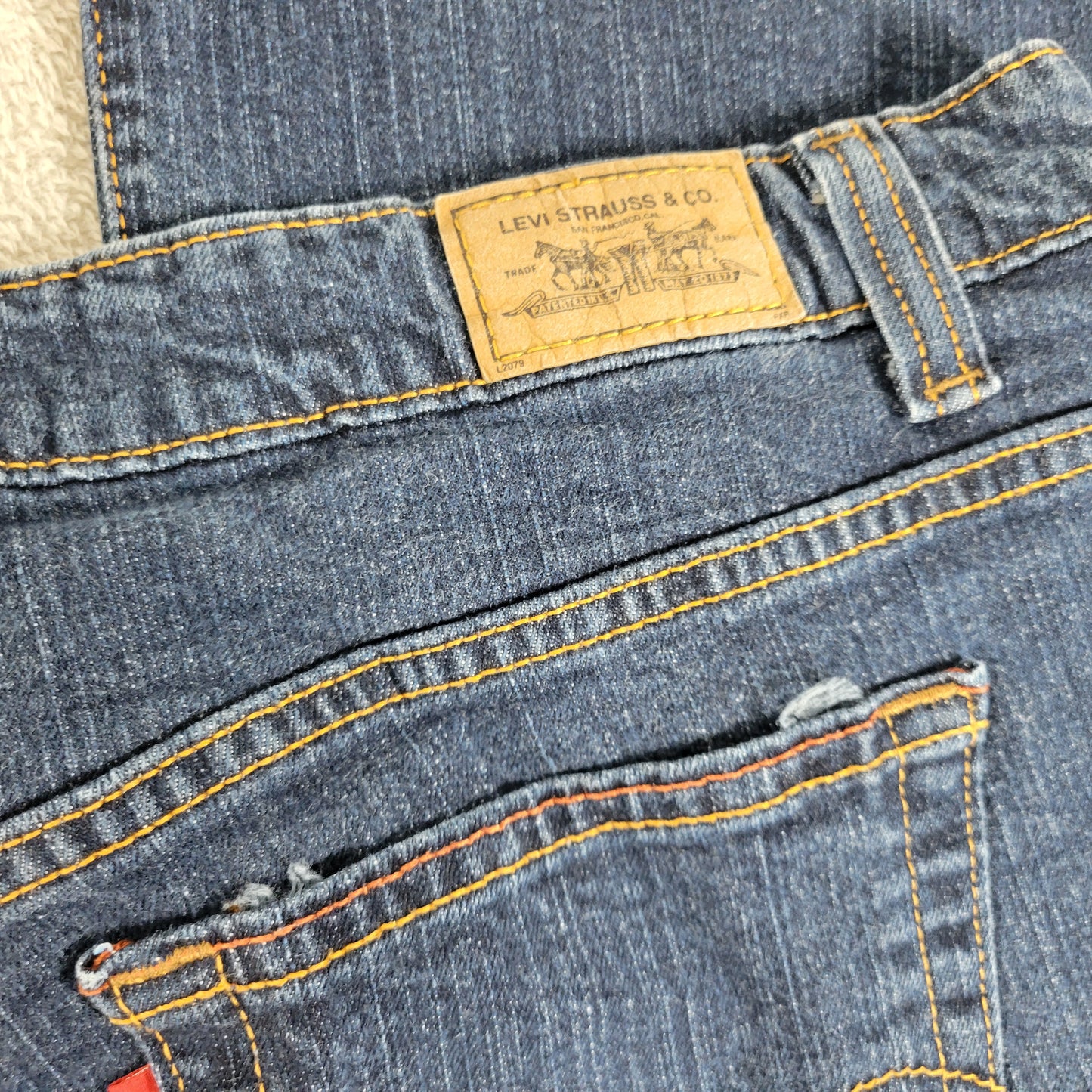 Levi's 515 Women's Jeans 24 Plus High Rise Bootcut Dark Wash Blue BOO102E