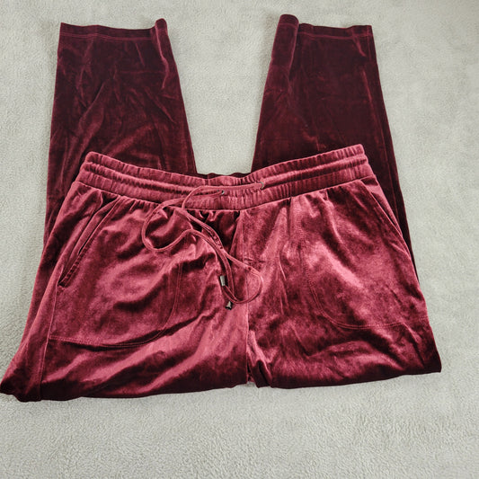 Torrid 1X Pants Womens Plus Burgundy Velour Jogger High Rise Straight BUR17E