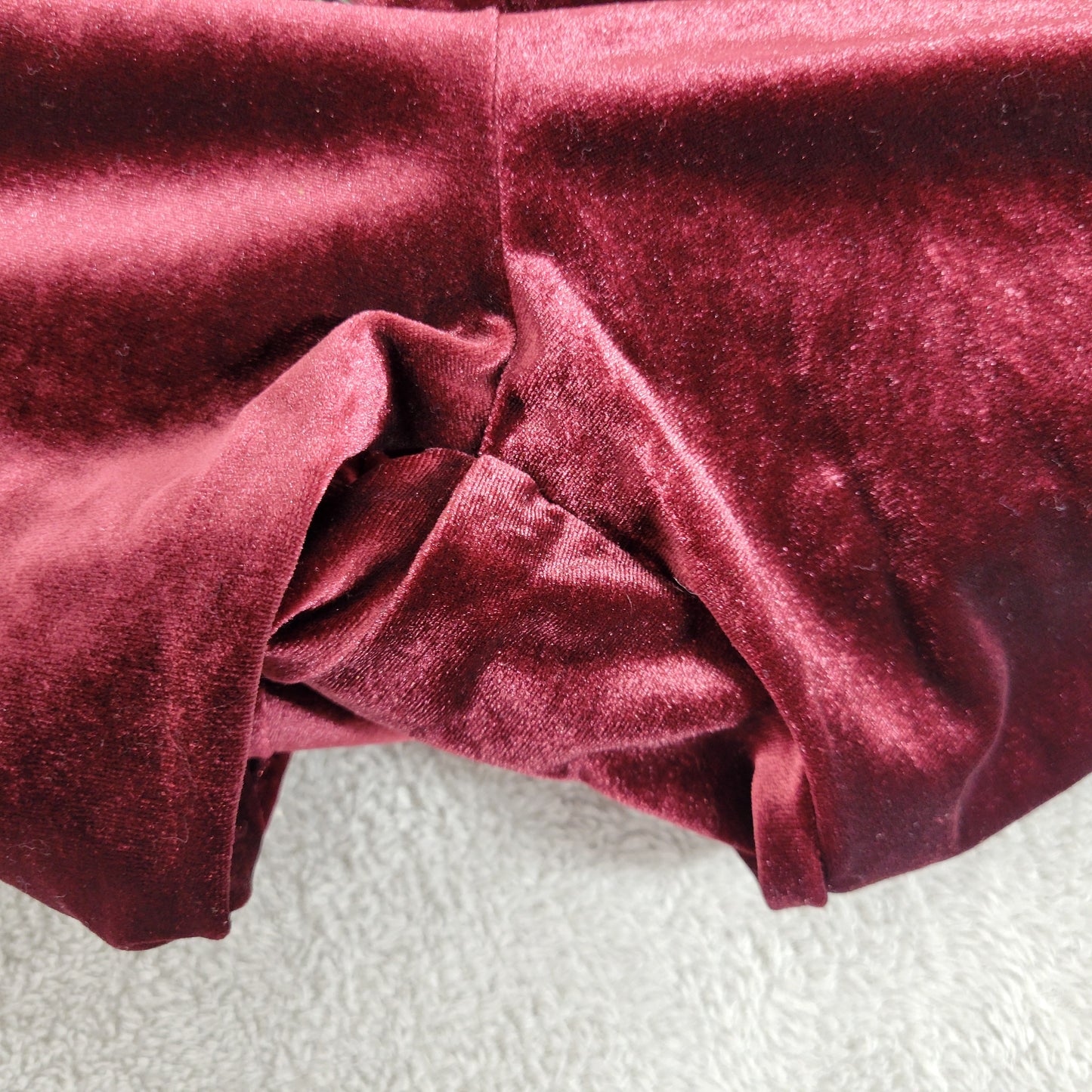 Torrid 1X Pants Womens Plus Burgundy Velour Jogger High Rise Straight BUR17E