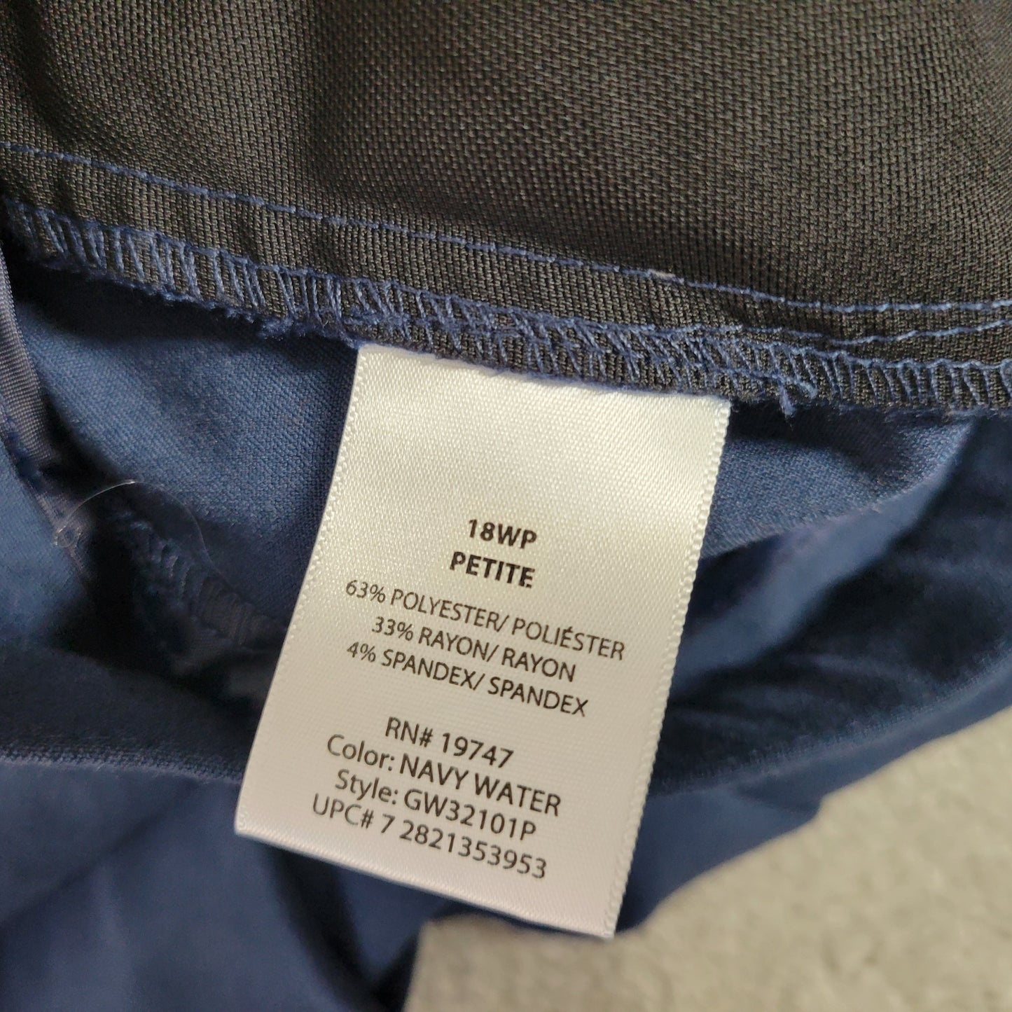 George Women's Blue Straight Leg Dress Pants Size 18WP Plus High Rise BLU161E