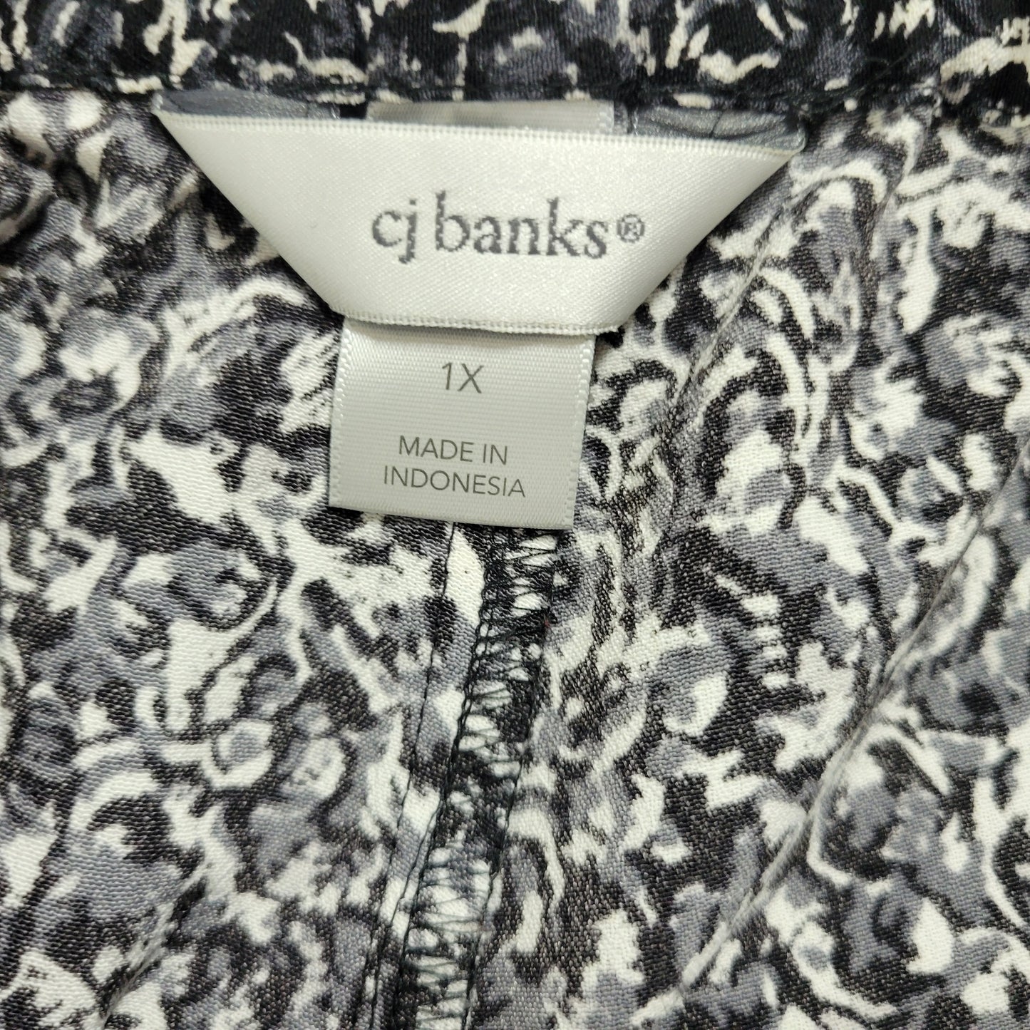 CJ Banks Black Pants 1X Plus Size High Rise Drawstring Jogger Straight WAT51XE