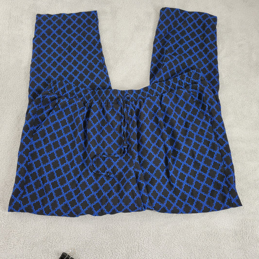 Zac & Rachel Women's 2X Blue Geometric Harem Pants High Rise Drawstring GEO221E