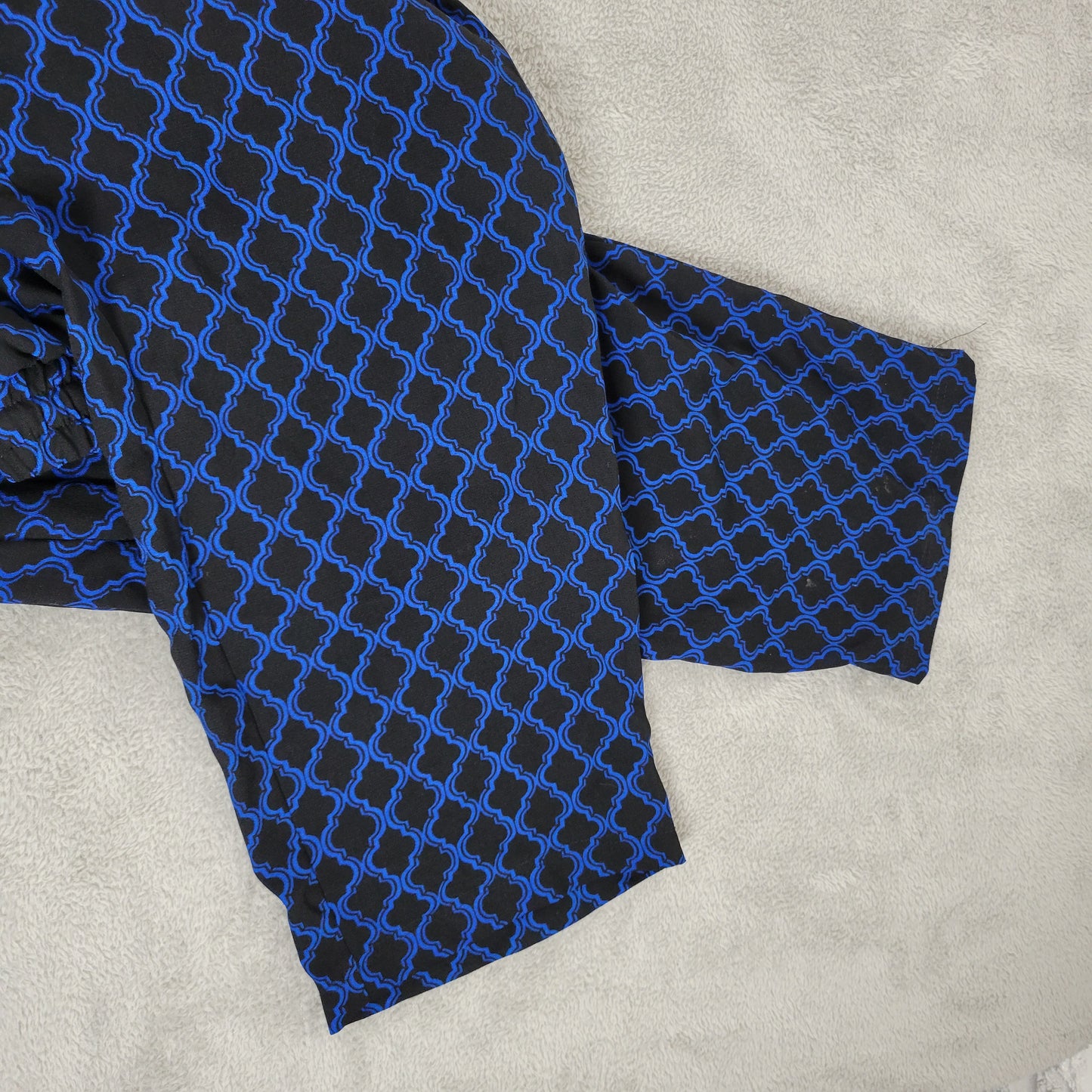 Zac & Rachel Women's 2X Blue Geometric Harem Pants High Rise Drawstring GEO221E