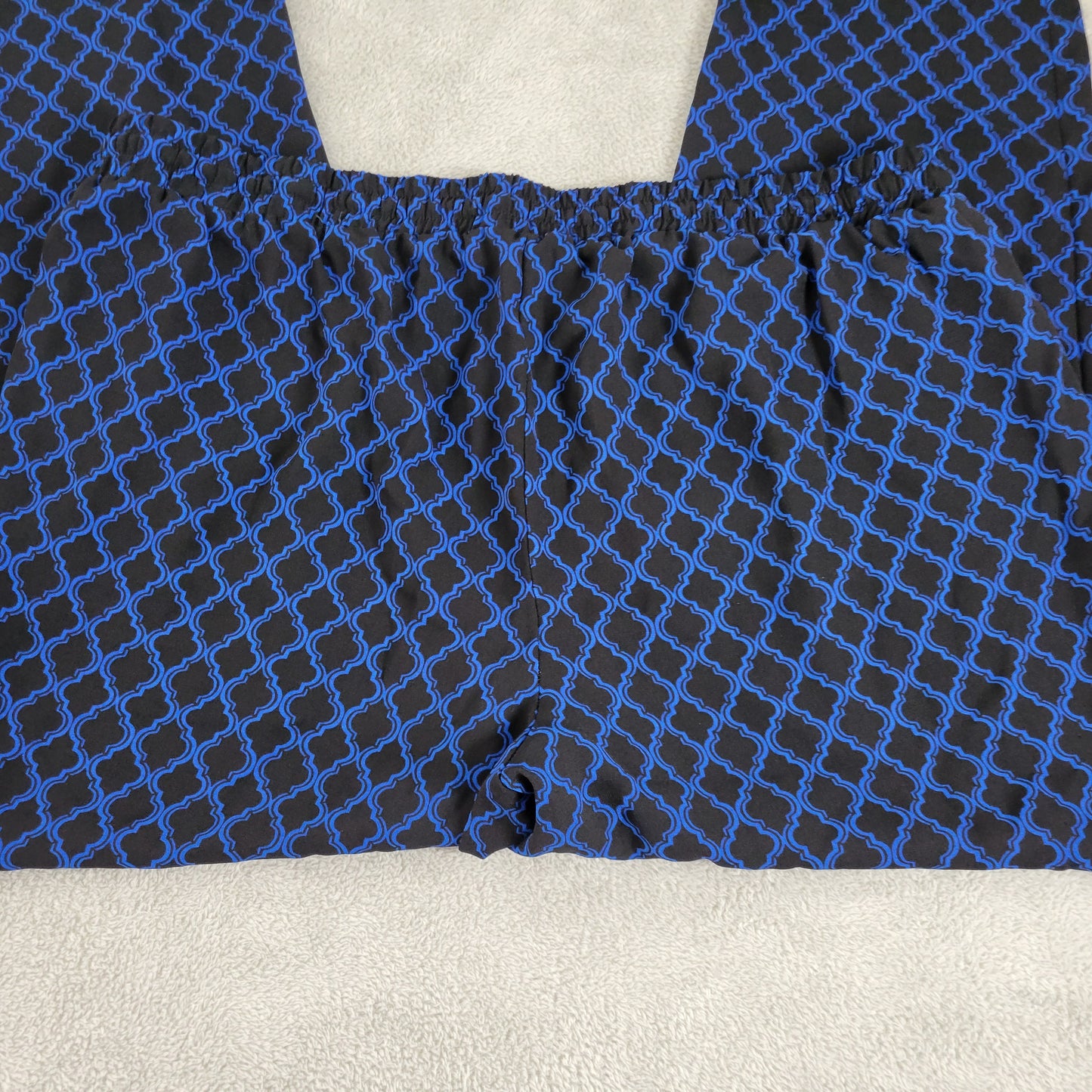 Zac & Rachel Women's 2X Blue Geometric Harem Pants High Rise Drawstring GEO221E