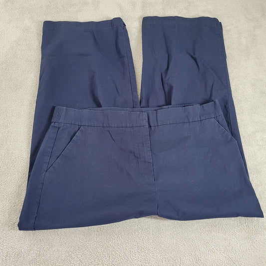Sag Harbor Sport Women's 18 Blue Capri Pants High Rise Elastic Waist CAP26E