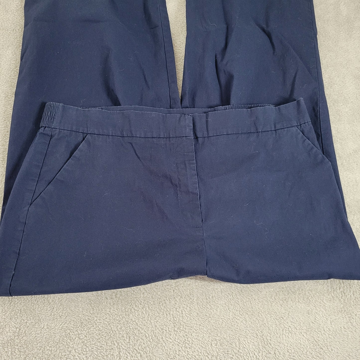 Sag Harbor Sport Women's 18 Blue Capri Pants High Rise Elastic Waist CAP26E