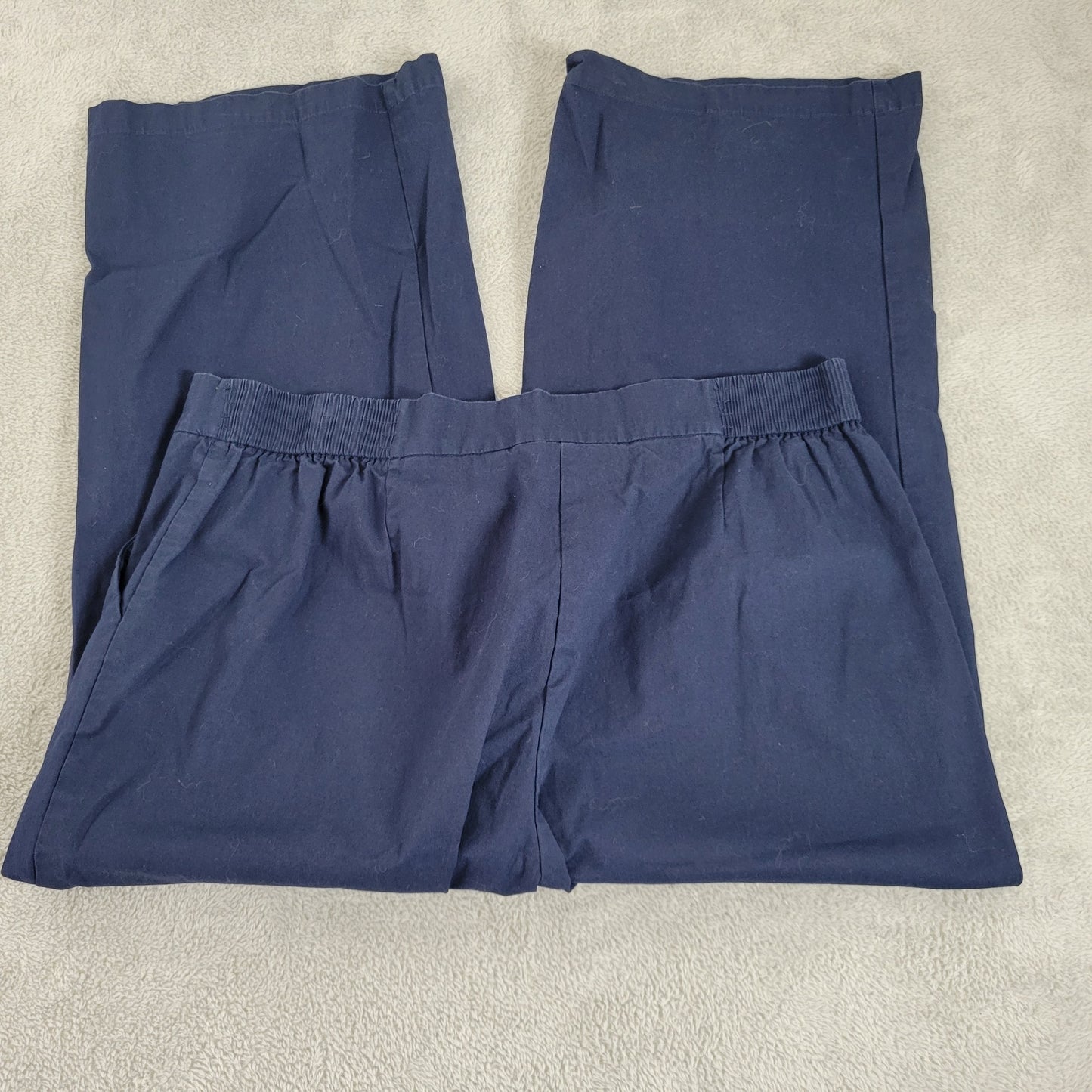 Sag Harbor Sport Women's 18 Blue Capri Pants High Rise Elastic Waist CAP26E