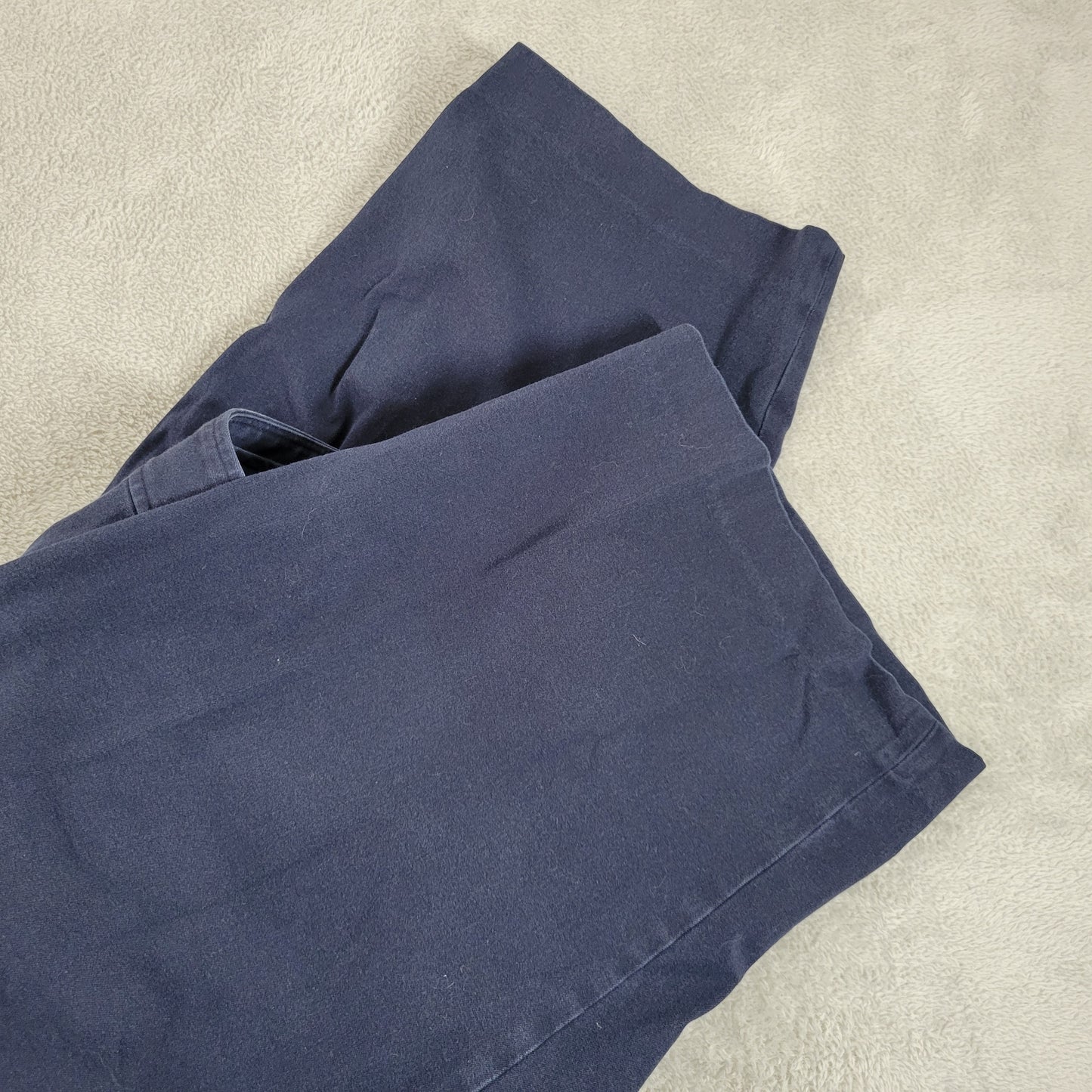 Chaps Women's 22W Blue Capri Pants High Rise Straight Leg Cotton Stretch CAP48E