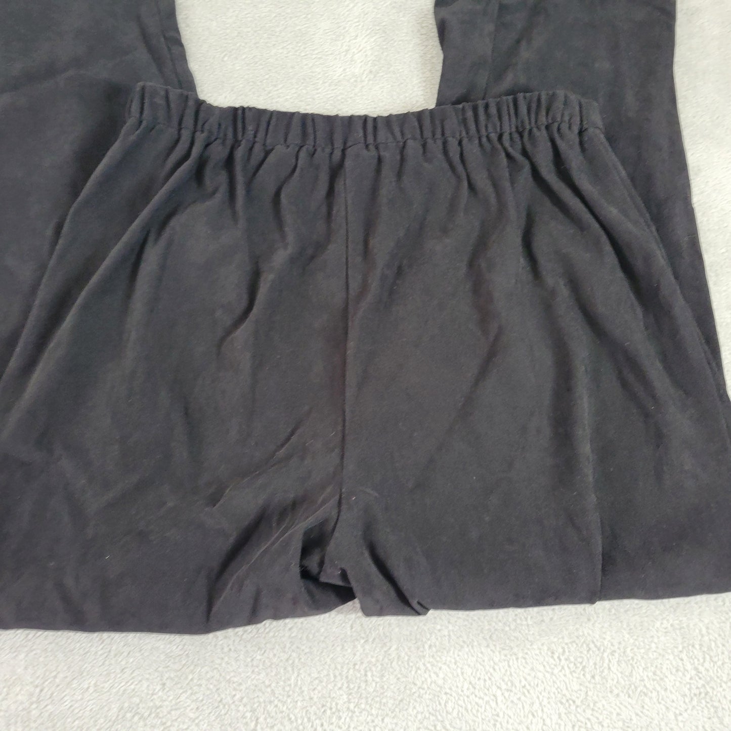 Briggs New York Women's 18W Black Velour Dress Pants High Rise Pull On BLA57E