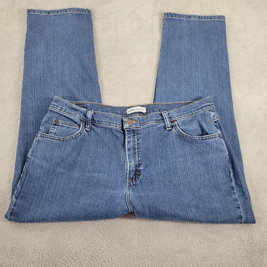 Riders by Lee Women Petite 18P Dark Blue Jeans Relaxed Fit 5-Pocket SL33E